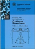 Cover: Continuum Biomechanics - Universit&auml;t Stuttgart Inst. f. Mechanik (Bauwesen)