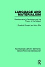 Cover: Language and Materialism - Routledge