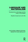 Cover: Language and Materialism - Routledge
