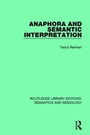 Cover: Anaphora and Semantic Interpretation - Routledge