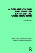 Cover: A Semantics for the English Existential Construction - Routledge