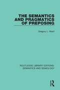 Cover: The Semantics and Pragmatics of Preposing - Routledge