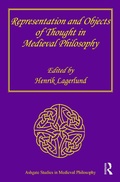 Cover: Representation and Objects of Thought in Medieval Philosophy - Routledge
