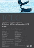 Cover: International Comparative Legal Guide to: Litigation & Dispute Resolution 2016 - Global Legal Group Ltd