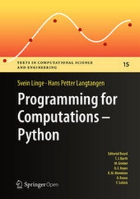 Enlarge image Cover: Programming for Computations - Python - Springer