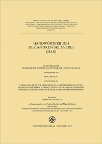 Abbildung von: Handwörterbuch der antiken Sklaverei (HAS) - Franz Steiner Verlag