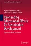 Cover: Reorienting Educational Efforts for Sustainable Development - Springer