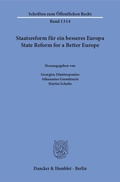 Cover: Staatsreform f&uuml;r ein besseres Europa - State Reform for a Better Europe. - Duncker & Humblot