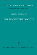 Cover: Poetische Theologie - Vittorio Klostermann Verlag