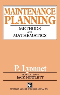 Enlarge image Cover: Maintenance Planning - Chapman and Hall