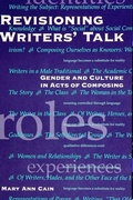 Cover: Revisioning Writers' Talk - State University of New York Press