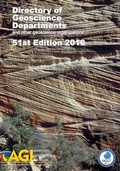 Cover: Directory of Geoscience Departments 2016 - American Geosciences Institute