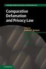 Cover: Comparative Defamation and Privacy Law - Cambridge University Press