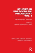 Cover: Studies in Presocratic Philosophy Volume 1 - Routledge