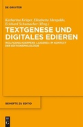 Cover: Textgenese und digitales Edieren - De Gruyter