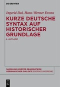 Cover: Kurze deutsche Syntax auf historischer Grundlage - De Gruyter
