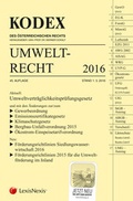 Cover: KODEX Umweltrecht 2016 - LexisNexis Verlag ARD ORAC GmbH