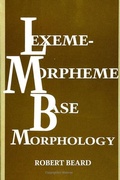 Cover: Lexeme-Morpheme Base Morphology - State University of New York Press