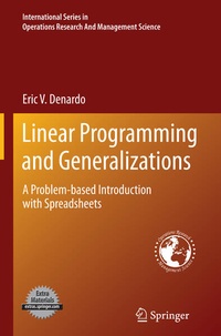 Enlarge image Cover: Linear Programming and Generalizations - Springer