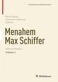 Cover: Menahem Max Schiffer: Selected Papers Volume 2 - Birkhauser Boston Inc