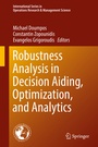 Cover: Robustness Analysis in Decision Aiding, Optimization, and Analytics - Springer