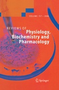 Cover: Reviews of Physiology, Biochemistry and Pharmacology 157 - Springer