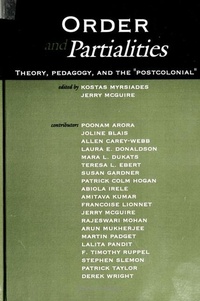 Enlarge image Cover: Order and Partialities - State University of New York Press