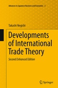Cover: Developments of International Trade Theory - Springer