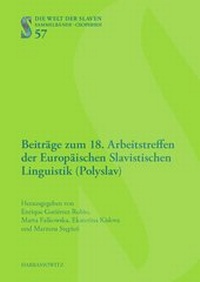 Abbildung von: Beiträge zum 18. Arbeitstreffen der Europäischen Slavistischen Linguistik (Polyslav) - Harrassowitz Verlag