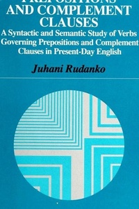 Enlarge image Cover: Prepositions and Complement Clauses - State University of New York Press
