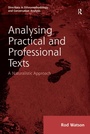 Cover: Analysing Practical and Professional Texts - Routledge