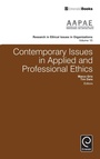 Cover: Contemporary Issues in Applied and Professional Ethics - Emerald Group Publishing Limited