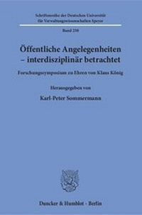 Abbildung von: Öffentliche Angelegenheiten - interdisziplinär betrachtet - fibre