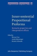 Cover: Inner-sentential Propositional Proforms - John Benjamins Publishing Co