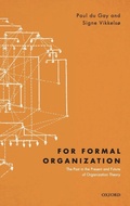 Cover: For Formal Organization - Oxford University Press