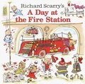 Cover: Richard Scarry's A Day at the Fire Station - Golden Books