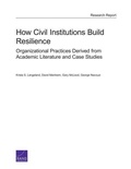 Cover: How Civil Institutions Build Resilience - RAND