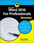 Cover: Word 2016 For Professionals For Dummies - Wiley