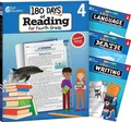 Cover: 180 Days (TM): Reading, Math, Writing, & Language for Grade 4: 4-Book Set - Shell Educational Publishing