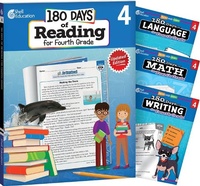 Enlarge image Cover: 180 Days (TM): Reading, Math, Writing, & Language for Grade 4: 4-Book Set - Shell Educational Publishing
