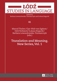 Abbildung von: Translation and Meaning - Peter Lang Verlag