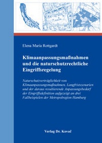 Abbildung von: Klimaanpassungsmaßnahmen und die naturschutzrechtliche Eingriffsregelung - Kovac, Dr. Verlag