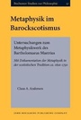 Cover: Metaphysik im Barockscotismus - John Benjamins Publishing Co