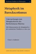 Cover: Metaphysik im Barockscotismus - John Benjamins Publishing Co