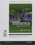 Cover: Essential Statistics, Books a la Carte Edition Plus Mylab Statistics with Pearson Etext -- Access Card Package - Pearson