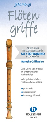 Abbildung von: Jede Menge Flötengriffe - Alt/Sopranino (Barocke Griffweise) - Editionen Halbig