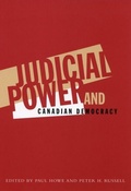 Cover: Judicial Power and Canadian Democracy - The Institute for Research on Public Policy