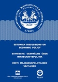 Cover: Estnische Gespr&auml;che &uuml;ber Wirtschaftspolitik 2/2015 - Berliner Wissenschafts-Verlag
