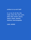 Cover: Carl Andre. Sculpture as Place 1958 - 2010 - K&ouml;nig, Walther