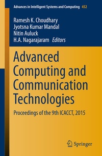 Enlarge image Cover: Advanced Computing and Communication Technologies - Springer